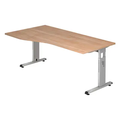 Schreibtisch Office Braun Holz 180 cm - Farbe: Nussbaum - Material: Holzwerkstoff - Schreibtisch