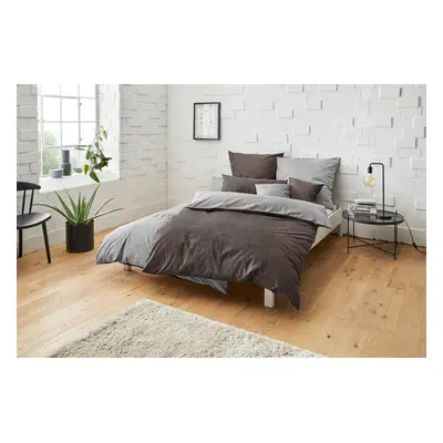 Bruno Banani Wendebettwäsche "Merlin in Gr. 135x200 oder 155x220 cm" 2 Stk. Baumwollbettwäsche, Leinen-Look in Melange-Optik