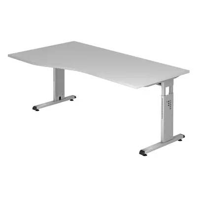 Schreibtisch Office Grau Holz 180 cm - Material: Holzwerkstoff - Schreibtisch