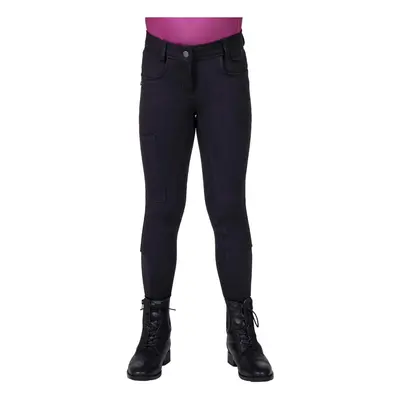 QHP Reithose Djune Junior Vollbesatz - Schwarz