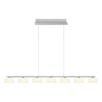 Pendellampe View Silber Aluminium/Eisen 117 cm - Farbe: Aluminium matt - LED - Lichtfarbe: Warmweiss - LED Energiesparlampen