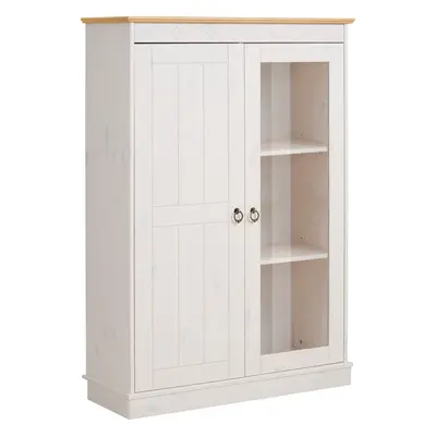 GOODproduct Highboard "Indra" Vitrine, Breite 85 cm, aus massiver Kiefer