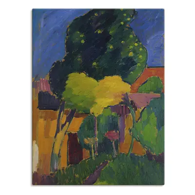 Artland Leinwandbild "Murnau. 1908" Garten 1 Stk. tlg. auf Holzrahmen gespannt