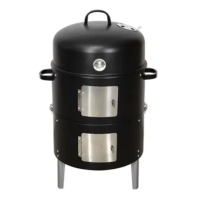 Nouvel 3-in-1 Feuerschale, Grill & Räuchertopf, mit Thermometer und Lüftungstüren