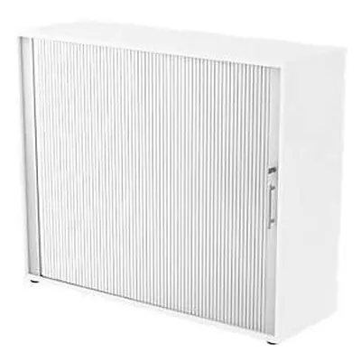 Aktenschrank Office Weiss/Grau Holz/Kunststoff 120 cm 40 cm 110 cm - Farbe: weiss, Alufarbig - Material: Holzwerkstoff, Alu Effe
