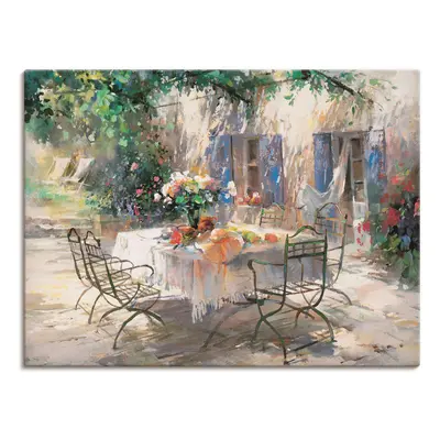 Artland Leinwandbild "Schatten Garten" Garten 1 Stk. tlg. auf Holzrahmen gespannt