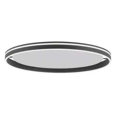 Deckenlampe Q-Vito Grau Aluminium 79.4 cm 8 cm - Farbe: anthrazit - LED - Lichtfarbe: Extra warmweiss - Tageslichtweiss - LED En