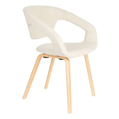Dining chair Zuiver Flexback Boucle - set of 2 Beige, New - Perfect for office and reception
