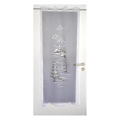 Stickereien Plauen Türvorhang "Türstores Landschaft" Durchzuglöcher 1 Stk. tlg. HxB: 160x60, veredelt mit echter Plauener Spitze
