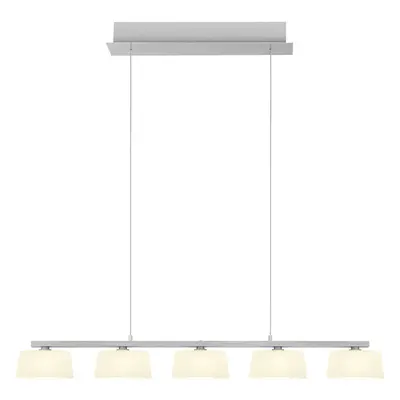 Pendellampe View Silber Aluminium/Eisen 85 cm - Farbe: Aluminium matt - LED - Lichtfarbe: Warmweiss - LED Energiesparlampen