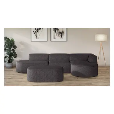 GOODproduct Ecksofa "EIVIND Designer Sofa mit Ottomane rechts/links, B/T/H: 343/159/72 cm" L-Form mit Wellenunterfederung, auch 