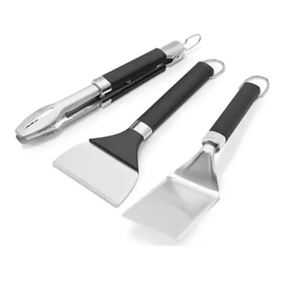 Weber Griddle Zubehör-Set 3-teilig Grill-Zubehör-Set – Weber Grillzange/Grillbesteck – edelstahl / schwarz