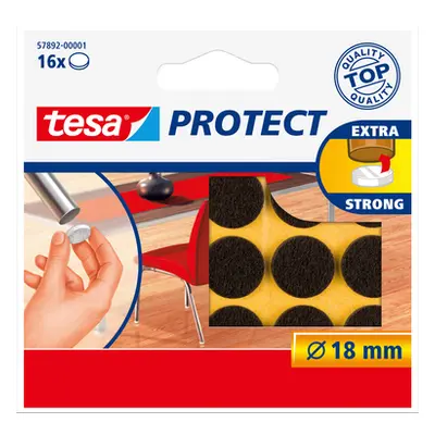 TESA Filzgleiter Protect 18mm 578920000 braun, rund 16 Stück