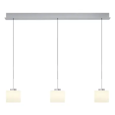 Pendellampe Elli Silber Aluminium/Eisen 110 cm - Farbe: Aluminium eloxiert - LED - Lichtfarbe: Warmweiss - LED Energiesparlampen