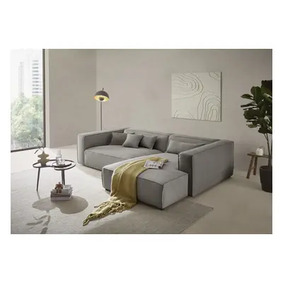 LeGer Home by Lena Gercke Ecksofa "PIARA XXL Strukturstoff, Big-Sofa, L-Form" wahlweise Ottomane rechts/links, Kedernaht, extra 
