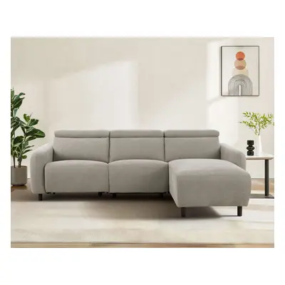 GOODproduct Ecksofa "SKAANE Struktur, L-Form, 274 cm, manuelle/elektrische Relaxfunktion," 274 cm, mit Kopfteilverstellung und m