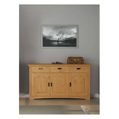 GOODproduct Kommode "Konrad" aus massiver Kiefer, Breite 156 cm, mit Schubladen, FSC