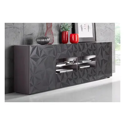 Home affaire Sideboard "Prisma Breite 241, Kommode 2 Türen, 4 Schubkästen, Anrichte" Front mit elegantem Siebdruck, grifflos, vi