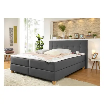 Home affaire Boxspringbett "Calloway" inkl. Topper, XXL-Ausführung, in 4 Farben, 5 Breiten, 3 Matratzenarten