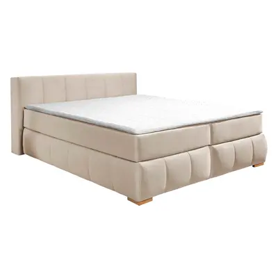 Home affaire Boxspringbett "Chelles" inkl. Topper, in XXL- Überlänge 220 cm, Unterbox mit feine Wölbung