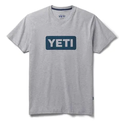 YETI Logo Badge Short Sleeve - T-Shirt - Grey/Navy