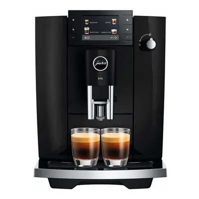 JURA E6 Piano Black (SD) Kaffeevollautomat Schwarz