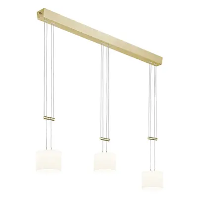 Designer-Pendellampe Bankamp Grazia Messing matt 3-flammig dimmbar - Material: Glas - LED - Lichtfarbe: Extra warmweiss - LED En