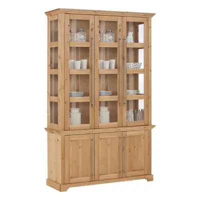 GOODproduct Vitrine "Melissa" aus massiver Kiefer, FSC zertifiziert, Breite 132 cm
