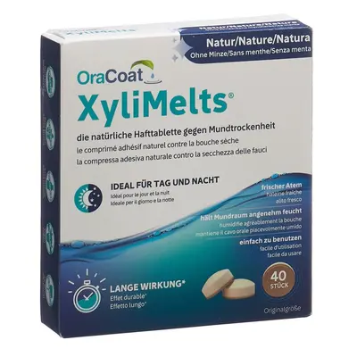 XyliMelts Hafttabletten gegen Mundtrockenheit Nature ohne Minze 40 Stk