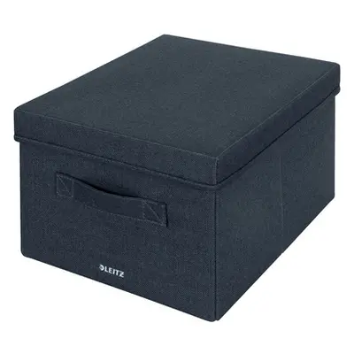 Leitz Stoff-Aufbewahrungsbox mit Deckel, mittel, faltbar, 2er-Pack, 285 x 380 x 203 mm, samtgrau