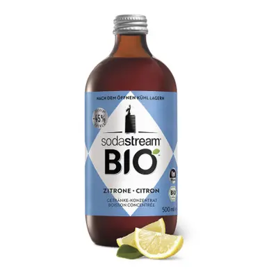 Sodastream BIO Sirup Zitrone 500 ml – Wassersprudler Sirup – blau