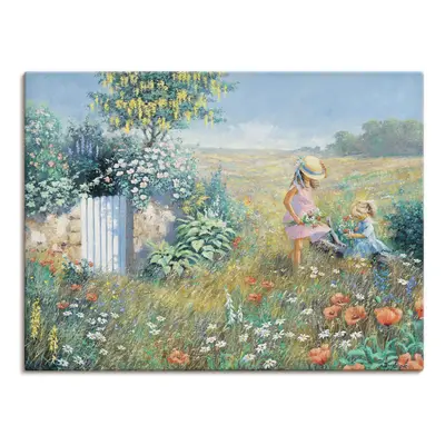 Artland Leinwandbild "Ausserhalb des Gartens" Garten 1 Stk. tlg. auf Holzrahmen gespannt
