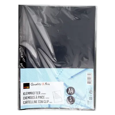 Coop Qualité&Prix Klemmhefter A4 schwarz 5 Stück