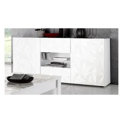 Home affaire Sideboard "Prisma Breite 181, Kommode 2 Türen, 2 Schubkästen, Anrichte" Front mit elegantem Siebdruck, grifflos, vi