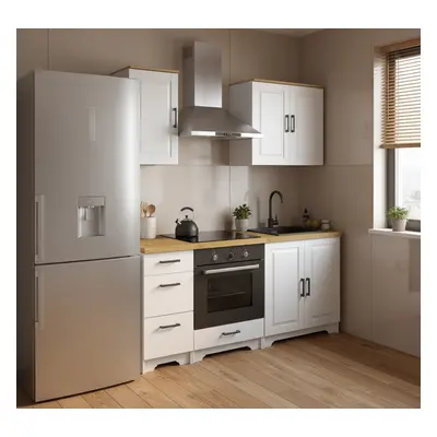 Home affaire Küchenzeile "Meliss" aus massiver Kiefer, mit Soft-Close-Funktion, 5-teiliges Set