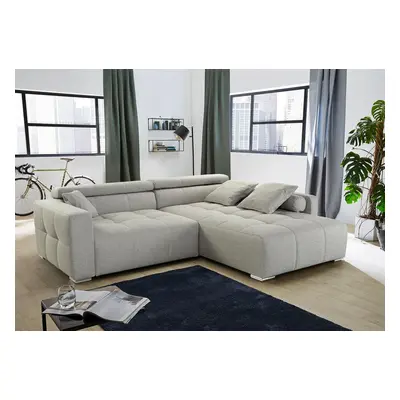 Jockenhöfer Gruppe Ecksofa "Salerno L-Form, B: 280 cm" im Big-Sofa-Style, mit Kopfteilverstellung & Zierkissen