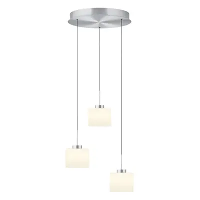 Pendellampe Elli Silber Aluminium/Eisen 43 cm - Farbe: Aluminium eloxiert - LED - Lichtfarbe: Warmweiss - LED Energiesparlampen
