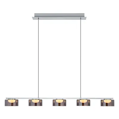 Pendellampe Dune Aluminium/Eisen 119 cm - Farbe: Silver - LED - Lichtfarbe: Warmweiss - Pendellampe- LED Energiesparlampe