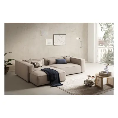 LeGer Home by Lena Gercke Ecksofa "PIARA XXL Leinenoptik, Big-Sofa, L-Form" wahlweise Ottomane rechts/links, Kedernaht, extra ti