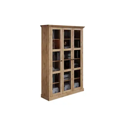 GOODproduct Vitrine "Melissa" aus massiver Kiefer, mit viel Stauraum