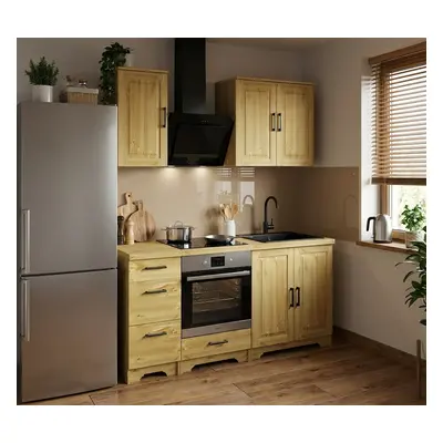 Home affaire Küchenzeile "Meliss" aus massiver Kiefer, mit Soft-Close-Funktion, 5-teiliges Set