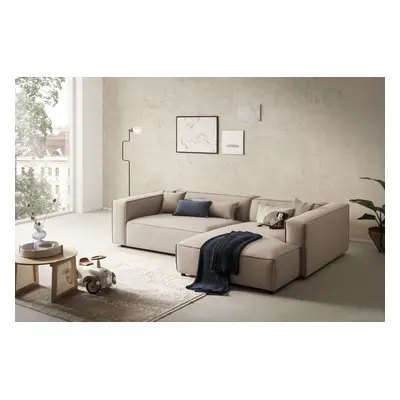 LeGer Home by Lena Gercke Ecksofa "PIARA XXL Leinenoptik, Big-Sofa, L-Form" wahlweise Ottomane rechts/links, Kedernaht, extra ti