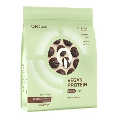 QNT Vegan Protein Zero Sugar-Lactose Free Chocolate Muffin Btl 500 g
