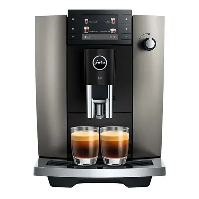 JURA E6 Dark Inox (SD) Kaffeevollautomat Grau