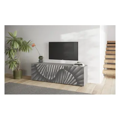 GOODproduct Lowboard "Snake, TV-Möbel, TV-Schrank, Media-Board, Breite 181 cm, viel Stauraum" mit Siebdruck-Front, 3 Türen, bode