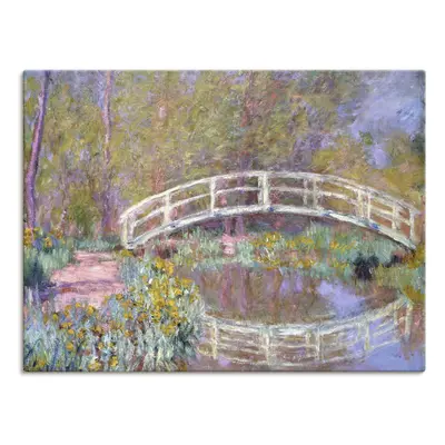 Artland Leinwandbild "Brücke in Monets Garten" Gewässer 1 Stk. tlg. auf Holzrahmen gespannt