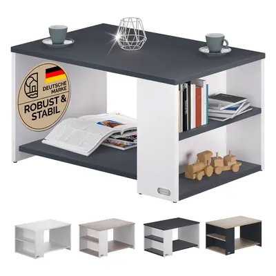 Couchtisch Santa Cruz Weiß/Anthrazit 90x60x50cm