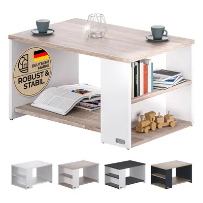 Couchtisch Santa Cruz Weiß/Eiche 90x60x50cm