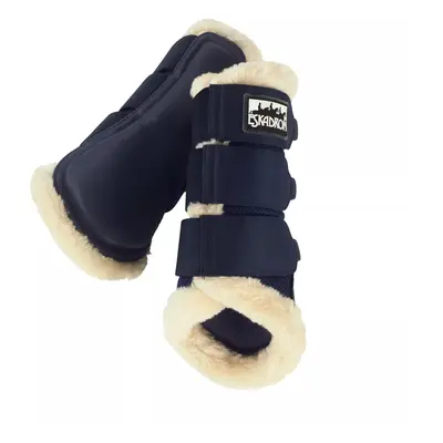 Geschlossene Gamaschen für Pferde aus Mesh mit Kunstfell Eskadron