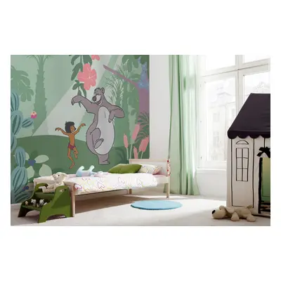 Komar Fototapete "Digitaldruck Vlies - Jungle Book Just Kidding - Grösse 300 x 250 cm" bedruckt glatt Kinderzimmer